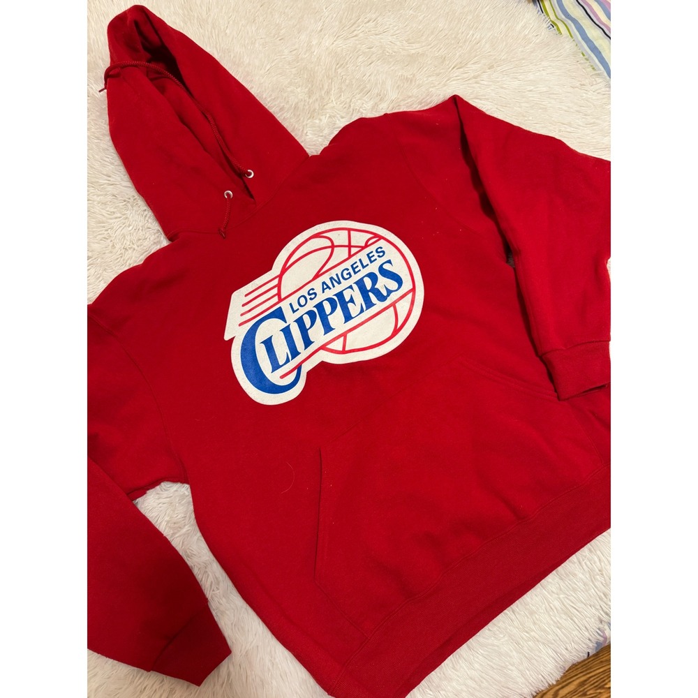 Jerzees Los Angeles Clippers Wall Street Journal Hoodie Red Mens Large